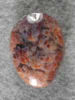 Singleton Bouquet Agate 2028 : Orange and Reds and deep clear in this little gem.