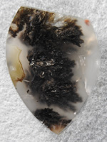 Singleton Plume Agate 1558 : The Plumes in this cab have the hematite sparkle like some do.  A very nice large cab.