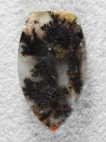 Singleton Plume Agate 1566 : Another Singleton Plume cab where I have left some of the natural bubbly agate.