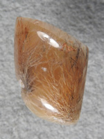 Nipomo Sagenite Agate 827  :  Straw needles float thru the similar colored Agate.  A great example of Nipomo Sagenite.