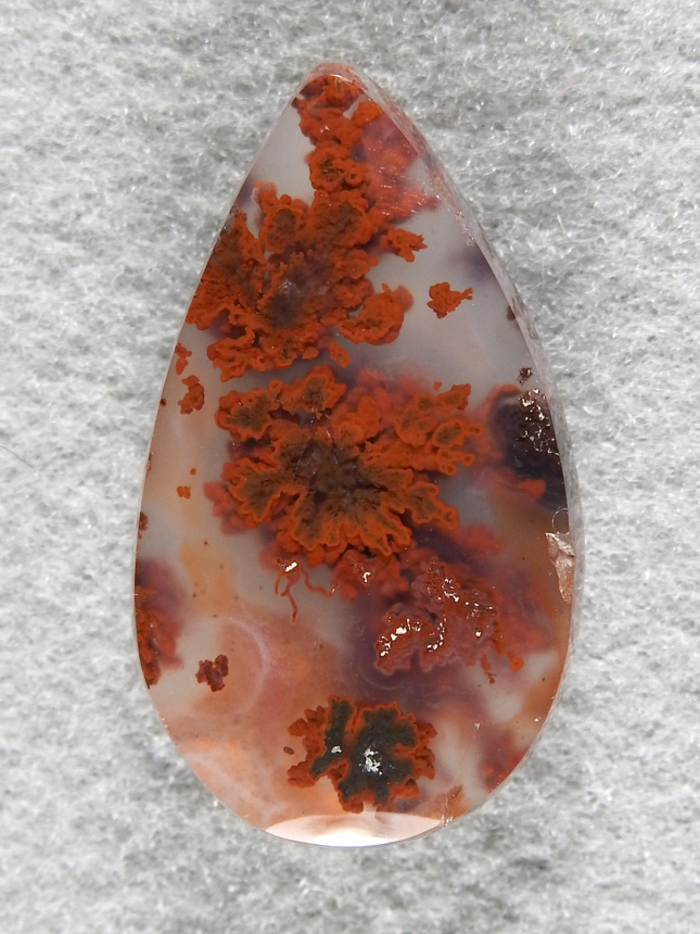 Walker Ranch Plume Agate 2009 : Sweet cab of the classic plume in clear.
