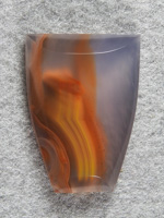 Apache flame agate 306  :  One of the smaller pieces I cut from the slabs.  This one is perfect for an Autumn pendant or bracelet