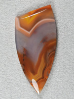Apache flame agate 308  :  Another stone that had a great pattern which made it easy deciding on shape.  This material is a treat to cut!
