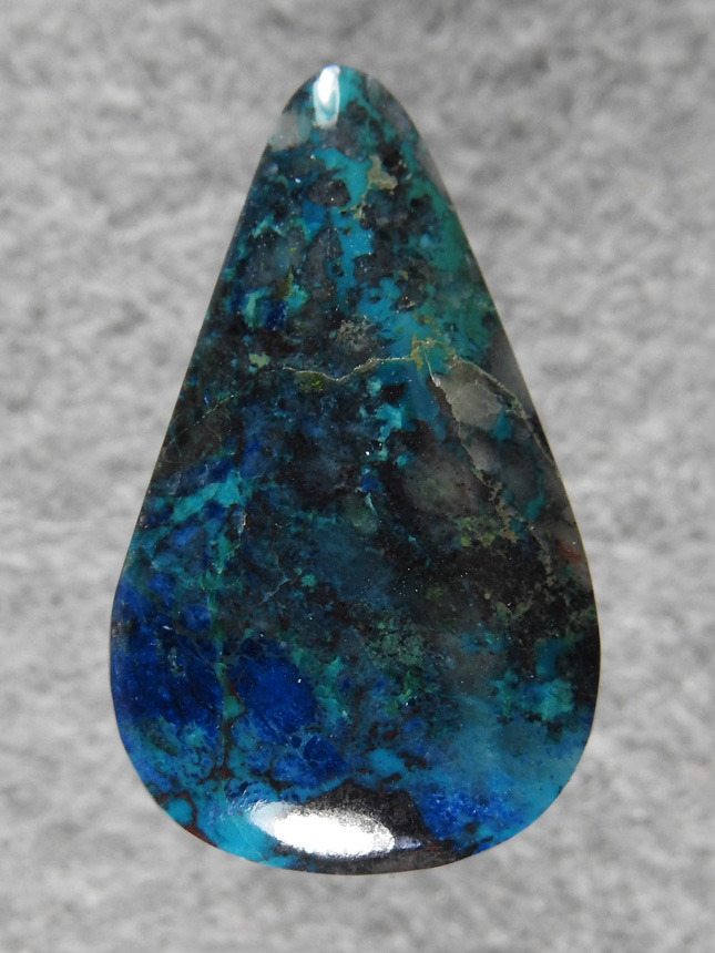Azurite mix 536  :  a small teardrop of an Azurite / Chrysocholla Agate mix.  Prety colors.