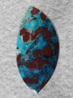 Chrysocolla 1953 : This is some top end material with Turquoise Blues and Chocolate browns in glassy material with a high polish.