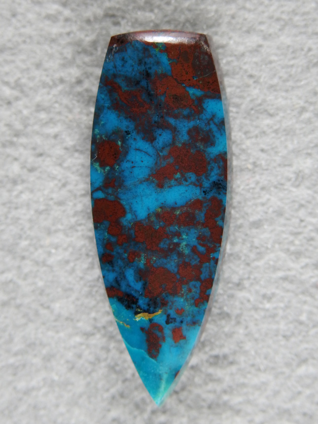 Chrysocolla 1958 : This is some top end material with Turquoise Blues and Chocolate browns in glassy material with a high polish.