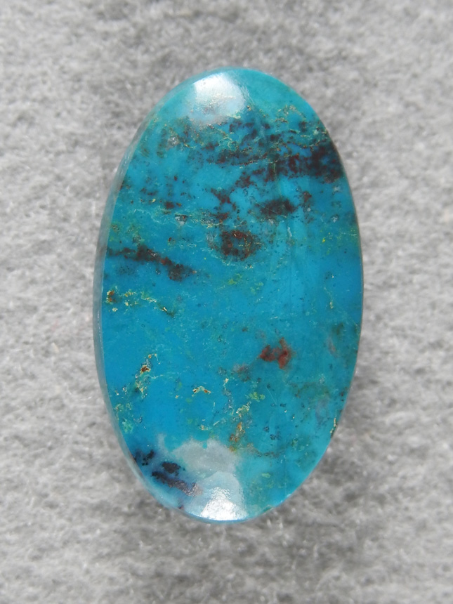 Chrysocolla 1959 : This is some top end material with Turquoise Blues and in glassy material with a high polish.