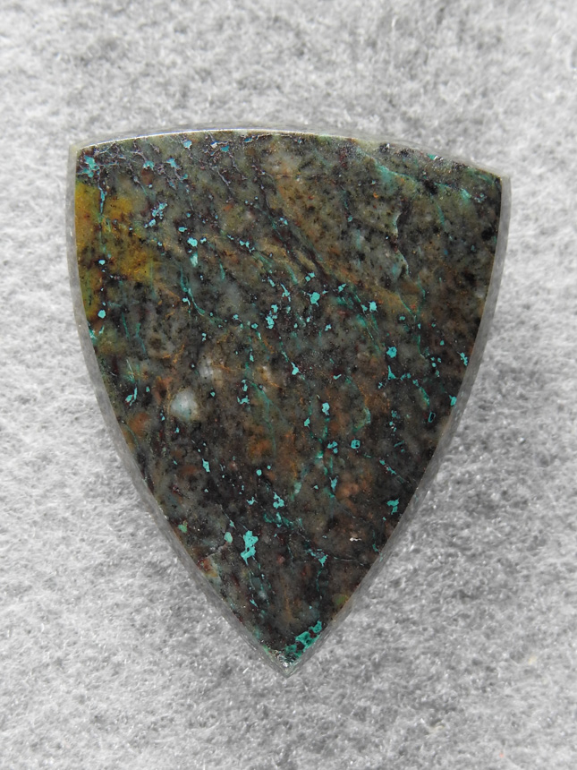 Chrysocolla in Granite 1774 : I found this material near the Agate with Native copper inclusions in the Rodman Mtns.  This has a very nice color.