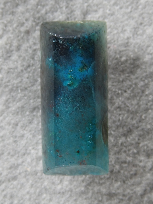Gem Silica 1773 : C small half round of Nice translucent Chrysocolla.