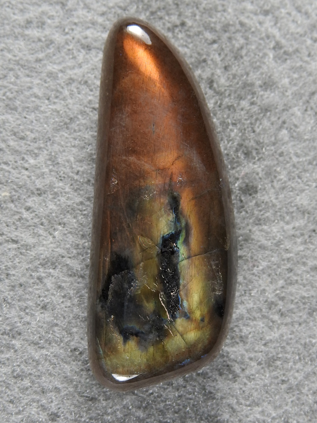 Labradorite 1701 : Gem Labradorite with a Copper  and Gold Flash