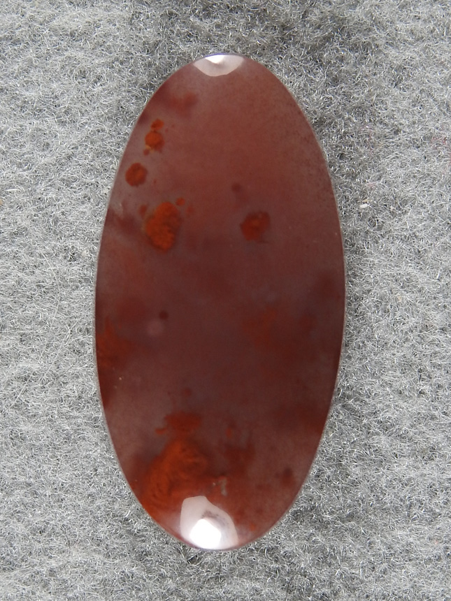 Pigeon Blood Agate 1974 : This material is so gemmy. The material takes a glass polish. Classic Pigeon material clear with spots.