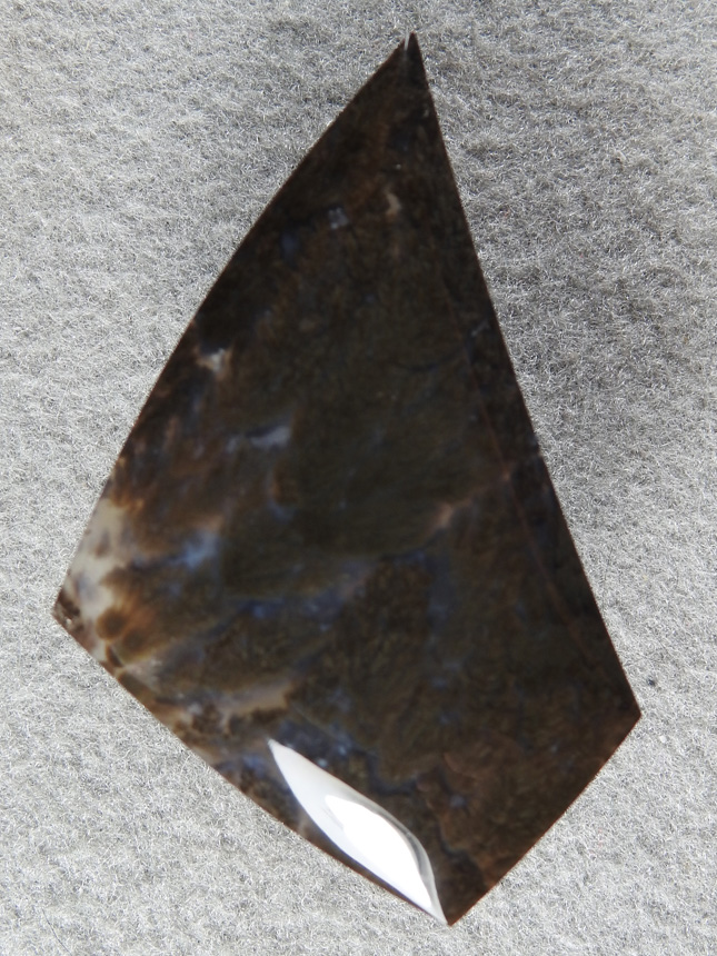 Plume Agate 532  :  A dark Agate with plumes covering most of it.  Very pretty stone.
