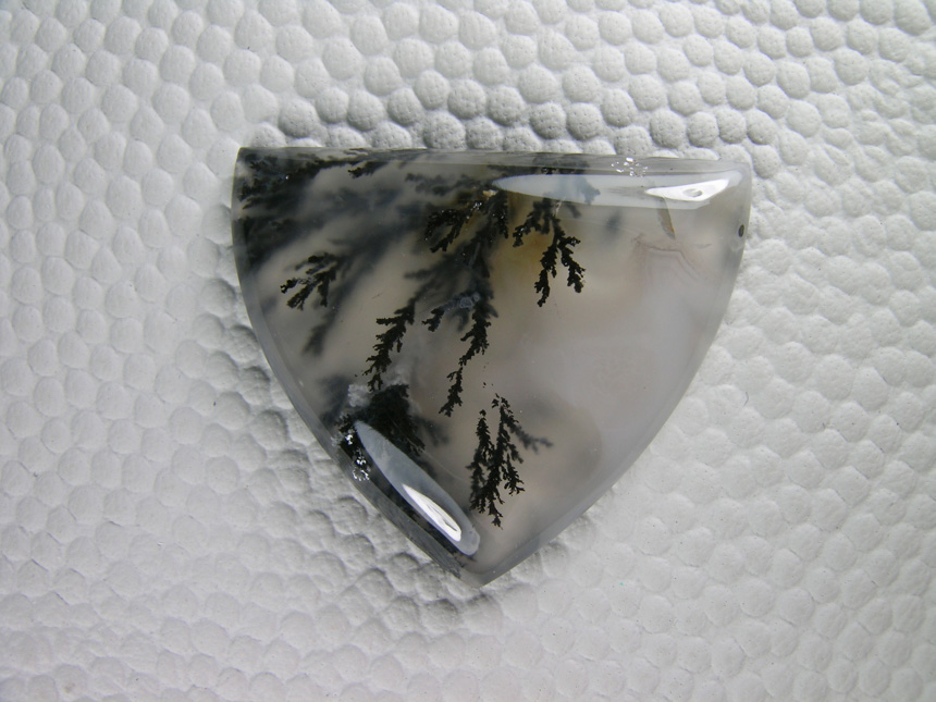 Plume Agate 533  :  No idea where it came from but what a drop dead cab!!  I purchased the slab from a dealer for about $6.00
