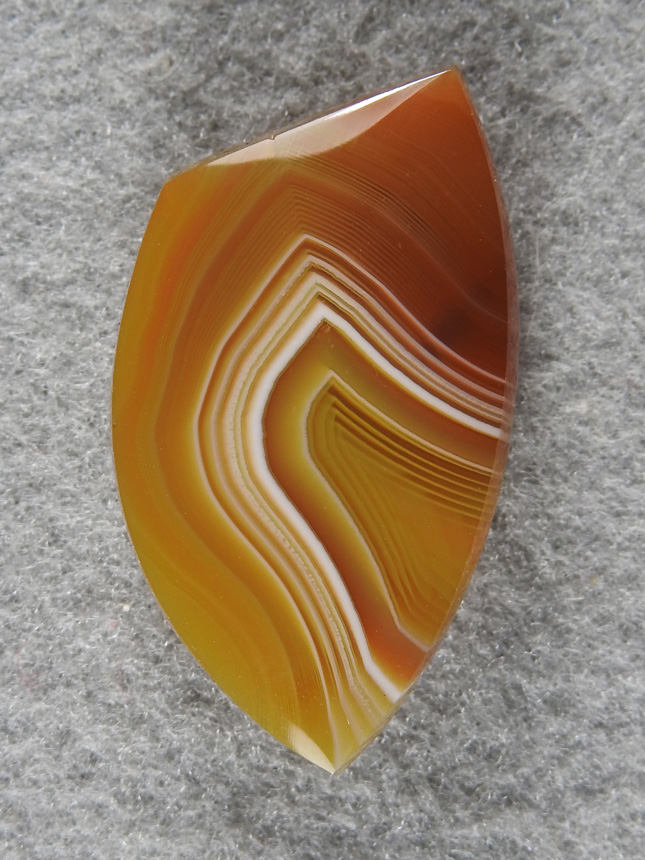 Queensland Agate 2037  :  I my opinion Queensland has one of the best Yellow Fortification Agates. This +2038 were cut from a highly fractured slab.
