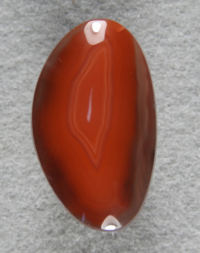 Queensland Agate 2075  :  A super bright red Queensland.  It reminds me of Superior agates but with more subtle bands.  Great stone.