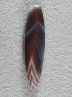 Botswana Agate 1928 : A new shape I made and love, long and elegant. This is a drop dead gorgeous cab!.