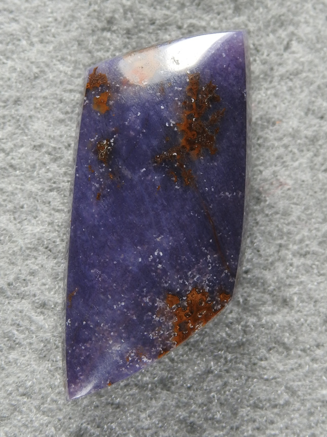 Burro Creek Jasper 1847 : A very dark purple for Burro Creek Jasper and a very nice cab with the gold splotches