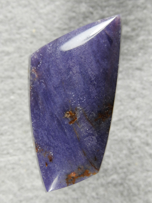 Burro Creek Jasper 2070 : A very dark purple for Burro Creek Jasper and a very nice cab with the gold splotches