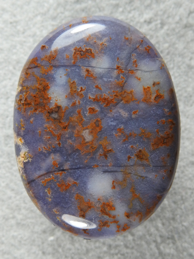 Burro Creek Jasper 2109  :  We dug out 200 lbs of dark Purple Jasper with Gold stringers. The mine has expanded (2017) and this pocket is now gone.