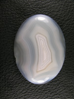 Cady Mtns Agate 576  :  Large traditional cab of Fortification Agate from the Cady Mtns.