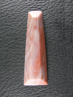 Cady Mtns Agate 577  :  Pink Jasper from the Cady Mtns.  This rough showed orb on orb like Bruneau Jasper does.