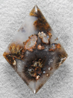 Calico Sagenite Agate 1789 : I love collecting in the Calicos for Sagenite.  Such a tough drive to the collecting area but such a nice stone.  Large kite shape.
