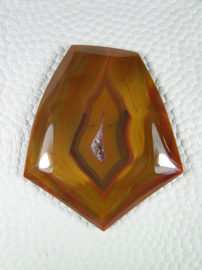 Traded Condor Agate 637  :  A nice Condor with a great pattern, colors look like the Carnelian that has been sun bleached to the rawhide color.