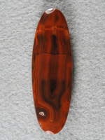 Condor Agate 1949 : Just look at this beauty.  This Red is like a fire truck.  A long ellipse for this piece of art.