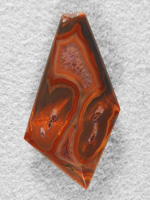 Condor Agate 636:  Reds, Browns and Oranges in this swirling Condor Tube Agate.  Very nice