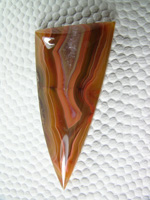 Traded Condor Agate 641  :  A finla Acorn shape and again great polish and wonderful patterns.