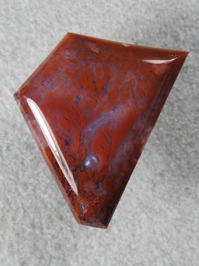 Coronary Plume Agate 659  :  Wow, great Plume feathers floating above the Blue Agate.  A very pretty stone.