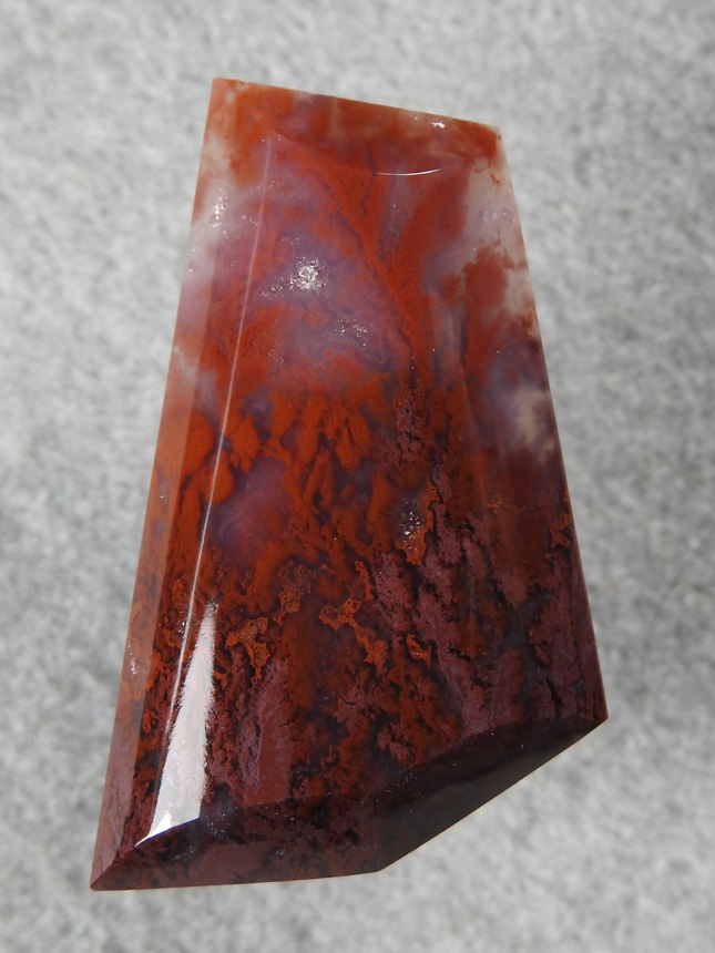 Coronary Plume Agate 663  :  Nice plumes and colors.  This one was from deeper in the vein where the contrast Agate started to have a blue hue to it.