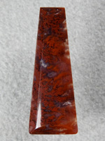 Coronary Plume Agate 658  :  A long pendant drop.  This one is the plumes in a darker color.  A couple of druzy pockets.