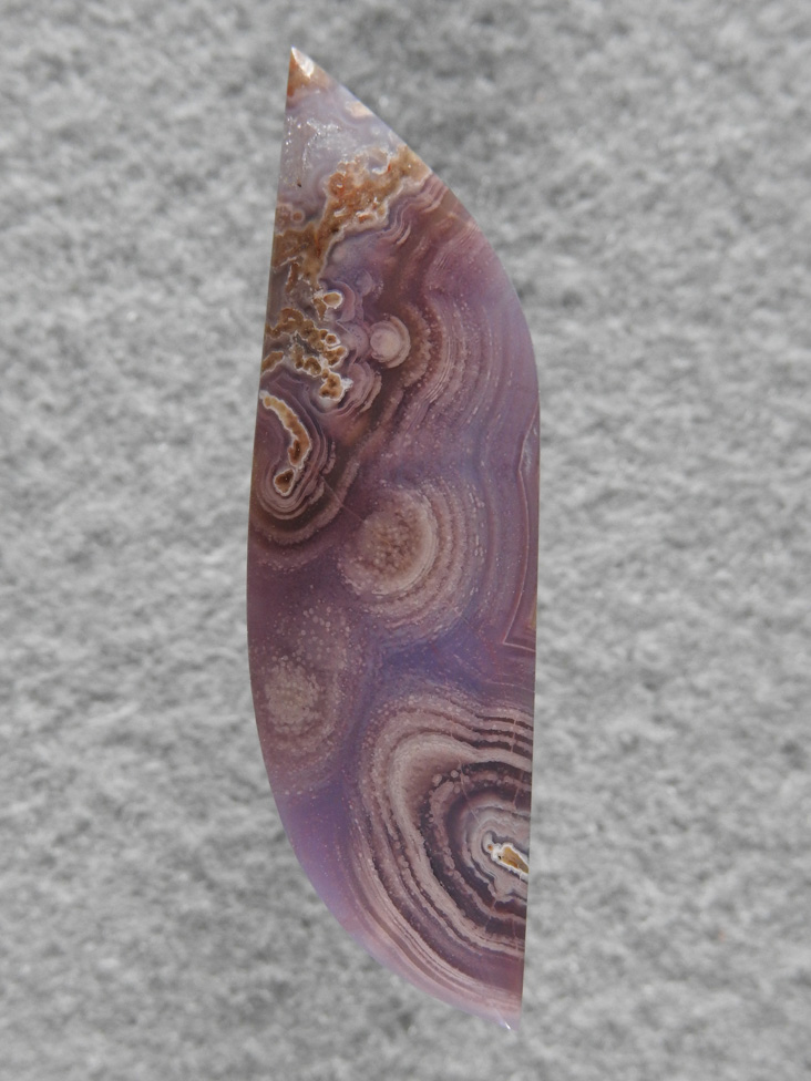 Coyamito Agate 191  :  A small sliver of some Purple Agate made a nice cab for a pendant.