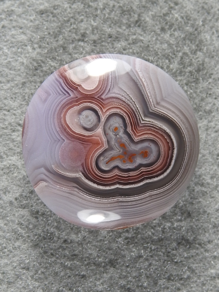 Coyamito Agate 1465 : A small round of the mind blwing Purple tube slabs I got to cut.  They were crazy nice and this is no different.