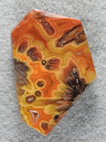 Coyamito Agate 1468 : A Sagenite shootout in this cab.  Honestly, could you ask for more color, pattern and contrast in a cab?