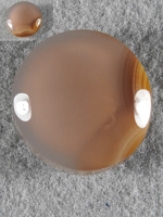 Coyamito Agate 1479 : Had to take side pic to show the depth since top is looking down thru clear at the Golden Bands.  So gemmy.