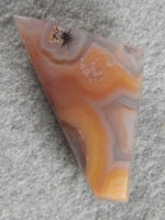 Coyamito Agate 1480 : A very translucent Yellow and Pink in this cab. Lots of clear areas to give depth. Mirror polish