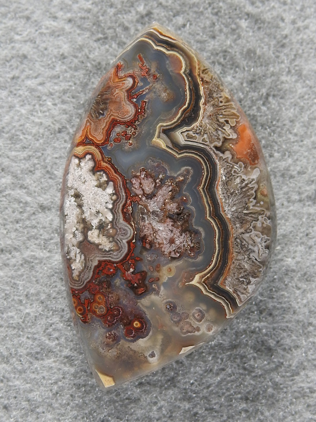 Crazy Lace Agate 1652 : Nice dark Lace cab