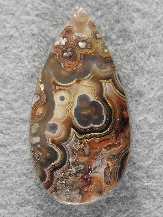 Crazy Lace Agate 1654 : Nice dark Lace cab