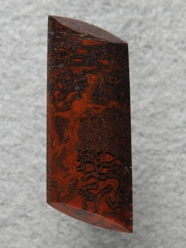 Dino Bone 367  :  A highly silicated Red and Black Dino bone cab.  Ring or small pendant.