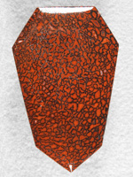 Dino Bone 365  :  What a great quality Agate.  Very bright Red Agate Dino Bone with Black cells in a tight pattern.