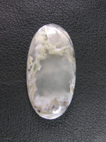 Horse Canyon Agate 752  :  Delicate tubes with different color moss centers around this cab.