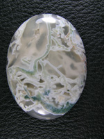 Horse Canyon Tube Agate 787  :  Clear Agate with White Opal tubes and filiment moss centers.