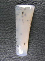 Horse Canyon Dendritic Agate 706  :  A very gemmy dendrite filled agate.  I used negative cuts on both sides to enhance the stone.