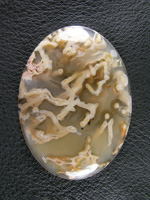 Horse Canyon Tube Agate 742  :  A great large traditional cab with pastel Yellow tubes snaking all thru a Carmel Yellow Agate.