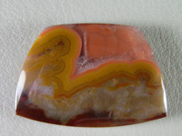 traded Kentucky Agate 457T  :  Rare Kentucky Agate.  This stone has wonderful Orange balls coming up thru the Quartz.