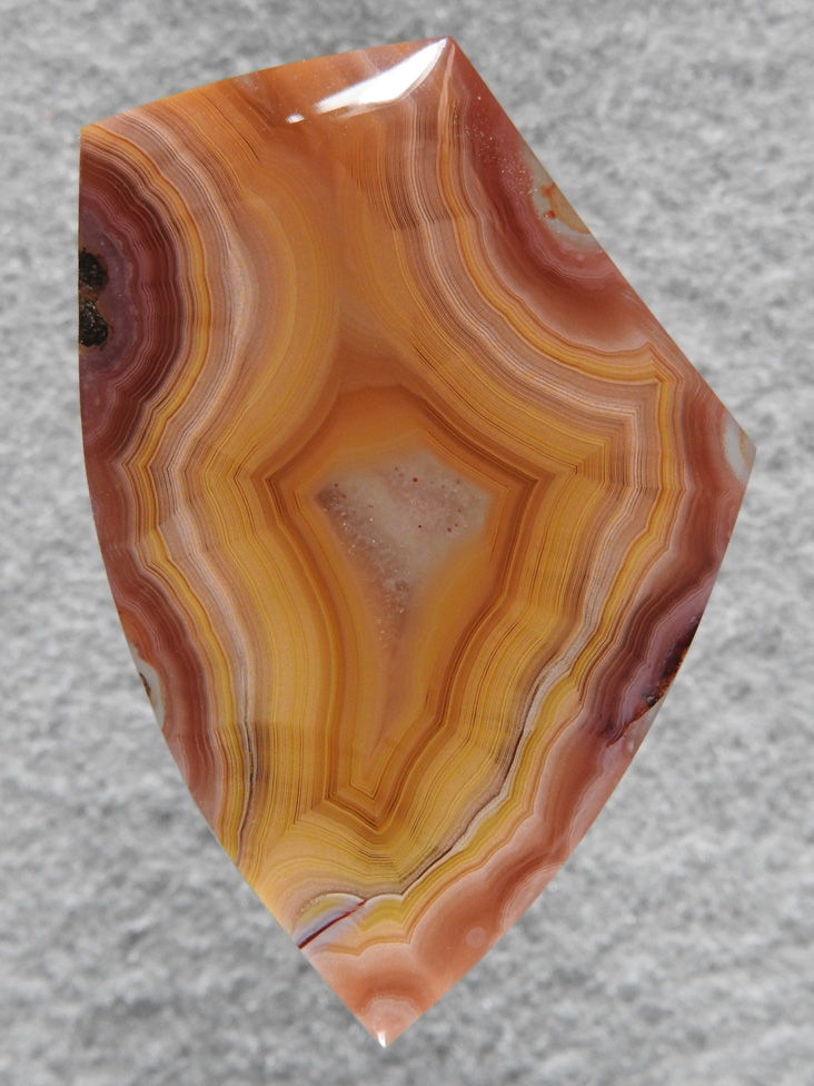 Laguna Agate 10  :  The Yellow in this stone is intense shadow agate.  A very colorful and gemmy cab.