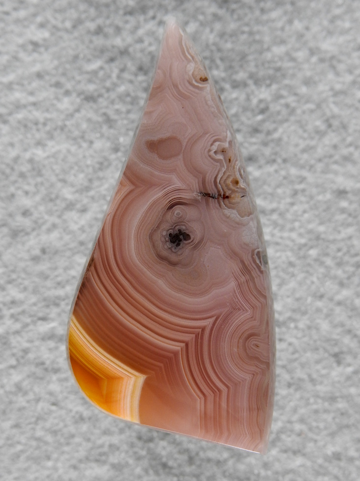 Laguna Agate 64  :  An unusual cut for me.  It plays well with the Yellow and pinks.