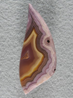 Laguna Agate 1883 :  I just love the Purple and Yellow in this stone.  This stone shape works great either this way or flipped vertically. A very clean cut and stone.